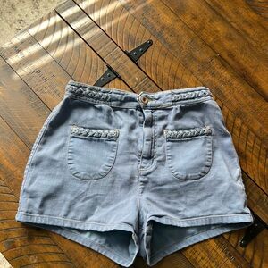 BDG Blue High Waist Denim Shorts